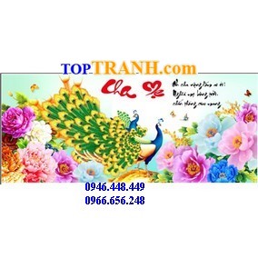 Tranh gắn đá cha mẹ